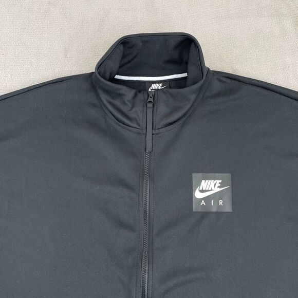 Nike Air Pack Track Jacket Black Anthracite White Full Zip SpellOut Long Sleeve - Picture 4 of 11